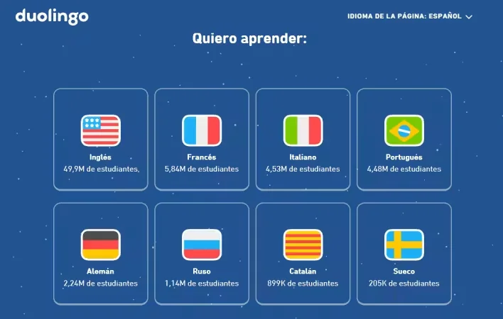 Aplicaciones para adultos mayores Duolingo