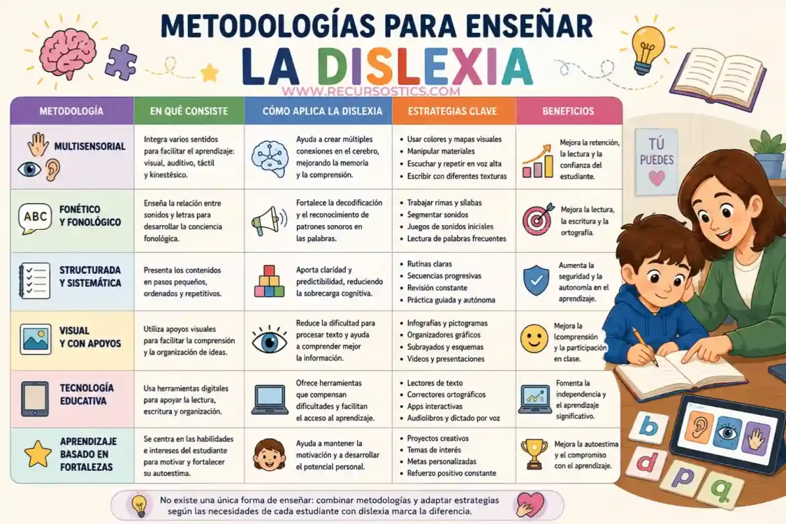 Metodologías para enseñar la dislexia