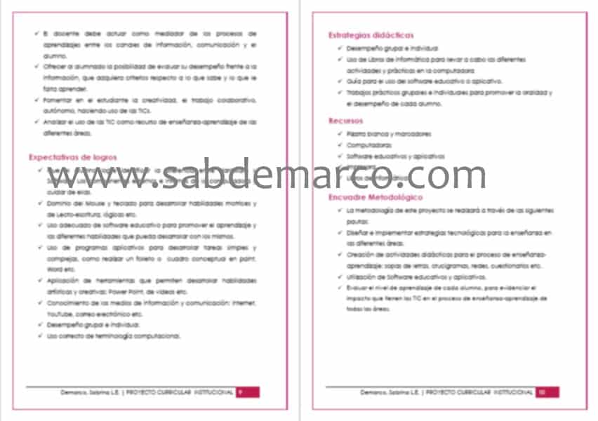 6 Libros + 2 Diseño Curricular de TICs + Software 9 Procyecto curricular institucional de informatica -clases de computacion para niños
