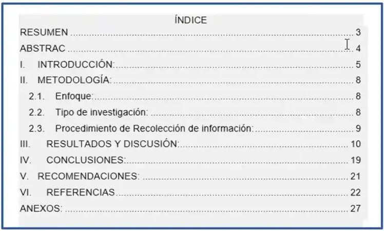 Cómo hacer un índice en Word: paso a paso 2 Cómo hacer un índice en Word