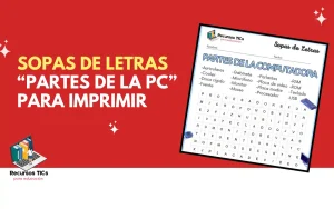 Sopas de letras para imprimir partes de la computadora