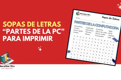 Sopas de letras para imprimir partes de la computadora