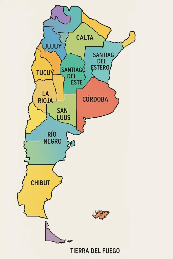 Mapas de las provincias de argentina
