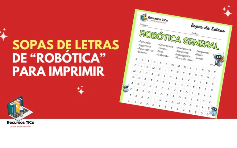 Sopas de letras para imprimir robótica