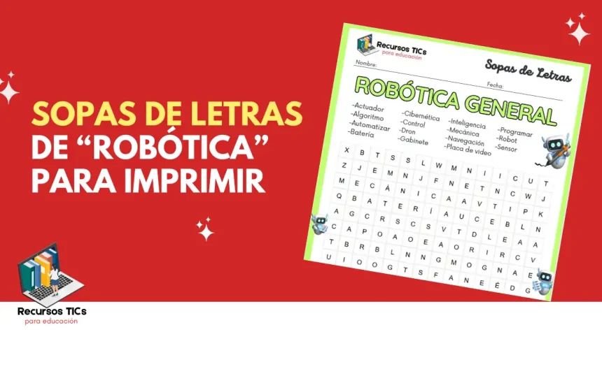 Sopas de letras para imprimir robótica
