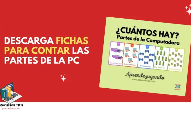 Fichas para aprender a contar las partes de la computadora