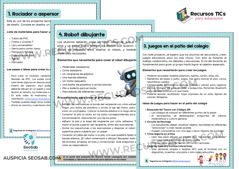 Proyectos de TIC para estudiantes