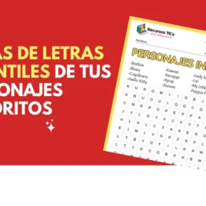 Sopas de letras infantiles