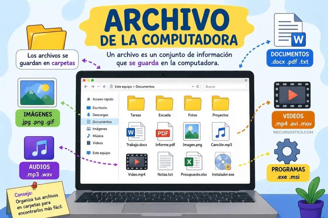 Tipos de archivos de la computadora